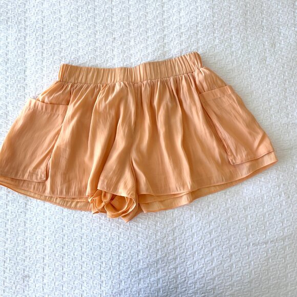 Ramy Brook - Shorts - August Chiffon - Nectar Orange - Size Medium - Picture 2 of 10